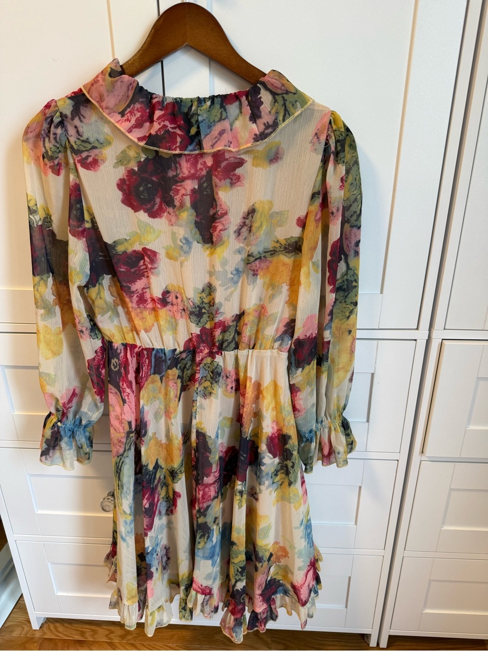 o.p.t. Floral Ruffle Mini Dress in Multi-Color - Picture 4 of 4